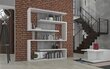 Lentyna ADRK Furniture Felipe, 185x151 cm, balta/pilka kaina ir informacija | Lentynos | pigu.lt