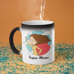 Puodelis "Super Mama" kaina ir informacija | Originalūs puodeliai | pigu.lt