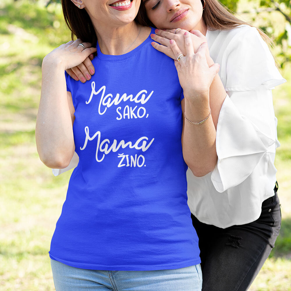 Moteriški marškinėliai "Mama sako, mama žino." kaina ir informacija | Originalūs marškinėliai | pigu.lt