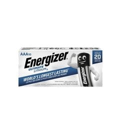 Energizer элементы Ultimate Lithium AAA, 10 шт. цена и информация | Батарейки | pigu.lt