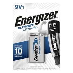Energizer батарея Ultimate Lithium 9В, 1 шт. цена и информация | Батарейки | pigu.lt