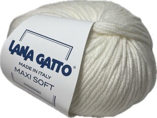 Пряжа Lana Gatto MAXI SOFT 10001, 50г/90м, белый цена и информация | Принадлежности для вязания | pigu.lt