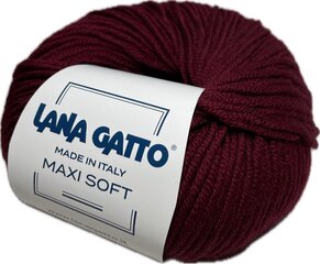 Пряжа Lana Gatto MAXI SOFT 10105, 50г/90м, бордовый цена и информация | Принадлежности для вязания | pigu.lt