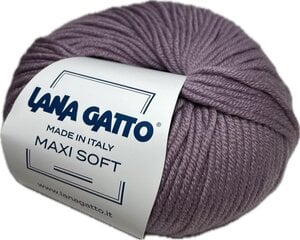 Пряжа Lana Gatto MAXI SOFT 12940, 50г/90м, фиолетово-серый цена и информация | Принадлежности для вязания | pigu.lt