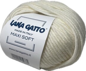 Пряжа Lana Gatto MAXI SOFT 00978, 50г/90м, кремовый цена и информация | Принадлежности для вязания | pigu.lt