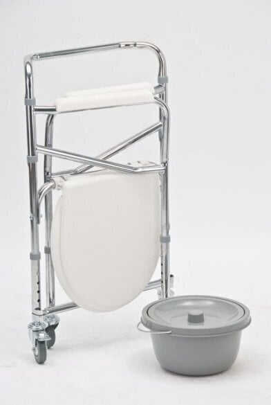 Sulankstoma tualeto kėdė su ratukais kaina ir informacija | Slaugos prekės | pigu.lt