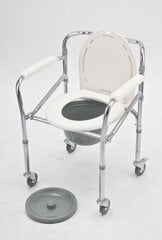 Складной стул для унитаза с колесами цена и информация | Mедицинский уход | pigu.lt