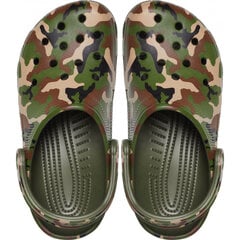 Šlepetės moterims Crocs™ Classic Printed Camo Clog, žalios kaina ir informacija | Šlepetės moterims | pigu.lt