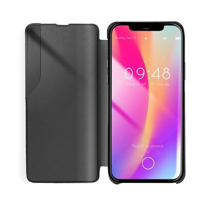 Dėklas telefonui Smart View Book, skirtas Samsung Galaxy A52 5G / A52, juodas kaina ir informacija | Telefono dėklai | pigu.lt