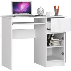 Письменный стол NORE Piksel, правый вариант, белый цена и информация | Компьютерные, письменные столы | pigu.lt
