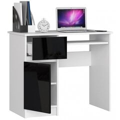 Письменный стол NORE Piksel, левый вариант, белый/черный цена и информация | Компьютерные, письменные столы | pigu.lt