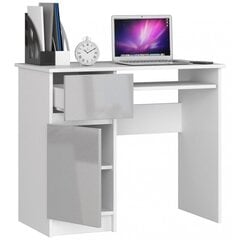 Письменный стол NORE Piksel, левый вариант, белый/светло-серый цена и информация | Компьютерные, письменные столы | pigu.lt