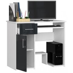 Письменный стол NORE Jay, белый/темно-серый цена и информация | Компьютерные, письменные столы | pigu.lt