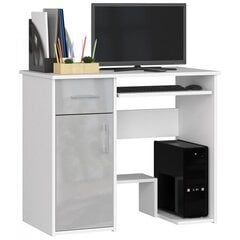 Письменный стол NORE Jay, белый/серый цена и информация | Компьютерные, письменные столы | pigu.lt
