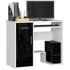 Письменный стол NORE Jay, белый/черный цена и информация | Компьютерные, письменные столы | pigu.lt