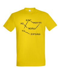 Marškinėliai vyrams Noriu matyti, geltoni kaina ir informacija | Vyriški marškinėliai | pigu.lt