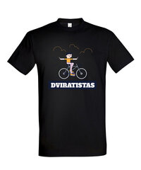 Marškinėliai vyrams Dviratistas, juodi цена и информация | Мужские футболки | pigu.lt