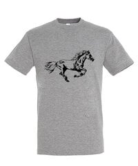 Marškinėliai vyrams Žirgas, pilki цена и информация | Мужские футболки | pigu.lt