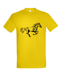 Marškinėliai vyrams Žirgas, geltoni цена и информация | Мужские футболки | pigu.lt
