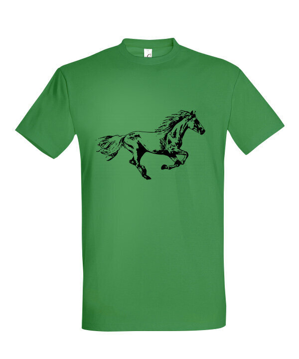 Marškinėliai vyrams Žirgas, žali kaina ir informacija | Vyriški marškinėliai | pigu.lt