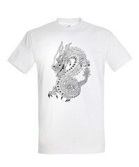 Marškinėliai vyrams Drakonas, balti цена и информация | Мужские футболки | pigu.lt