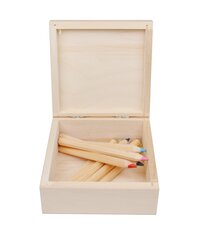 Pieštukų rinkinys medinėje dėžutėje Pasaka kaina ir informacija | Piešimo, tapybos, lipdymo reikmenys | pigu.lt