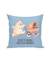 Dekoratyvinė medvilninė pagalvėlė "Antra mama" 40 cm цена и информация | Оригинальные подушки, наволочки | pigu.lt