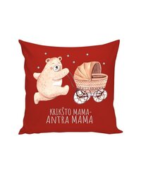 Dekoratyvinė medvilninė pagalvėlė "Antra mama" 40 cm kaina ir informacija | Originalios pagalvės, užvalkalai | pigu.lt