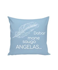 Dekoratyvinė medvilninė pagalvėlė "Angelas sargas" 40 cm kaina ir informacija | Originalios pagalvės, užvalkalai | pigu.lt