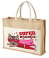 Džiuto pirkinių krepšys "Super mama" kaina ir informacija | Pirkinių krepšiai | pigu.lt