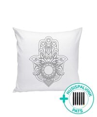 Dekoratyvinė pagalvėlė "Mandala" 40 cm + flomasteriai kaina ir informacija | Originalios pagalvės, užvalkalai | pigu.lt