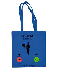 Medvilninis pirkinių krepšys Cooking calling kaina ir informacija | Pirkinių krepšiai | pigu.lt
