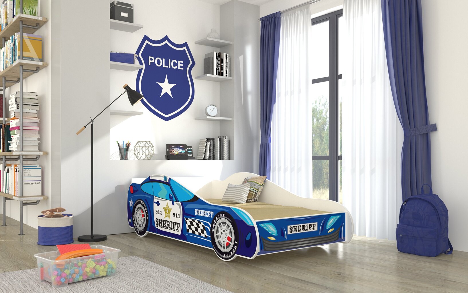 Vaikiška lova ADRK Furniture Sheriff, 70x140 cm kaina ir informacija | Vaikiškos lovos | pigu.lt