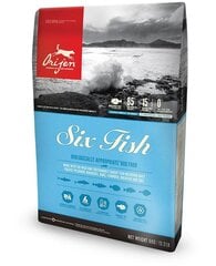 Orijen Six Fish для взрослых собак с рыбой, 11,4 кг цена и информация | Сухой корм для собак | pigu.lt