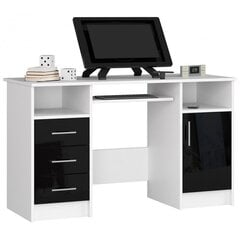Rašomasis stalas NORE Ana, baltas/juodas kaina ir informacija | Kompiuteriniai, rašomieji stalai | pigu.lt