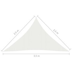 Uždanga nuo saulės, 2,5x2,5x3,5 m, balta kaina ir informacija | Skėčiai, markizės, stovai | pigu.lt