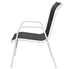 Lauko kėdės, 4 vnt., juodos kaina ir informacija | Lauko kėdės, foteliai, pufai | pigu.lt