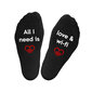Moteriškos kojinės su spauda ant padų "Love & Wifi" kaina ir informacija | Originalios kojinės | pigu.lt