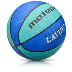 Баскетбольный мяч Meteor Layup, размер 7, синий цена и информация | Баскетбольные мячи | pigu.lt