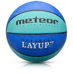 Krepšinio kamuolys Meteor Layup, 7 dydis, mėlynas kaina ir informacija | Krepšinio kamuoliai | pigu.lt