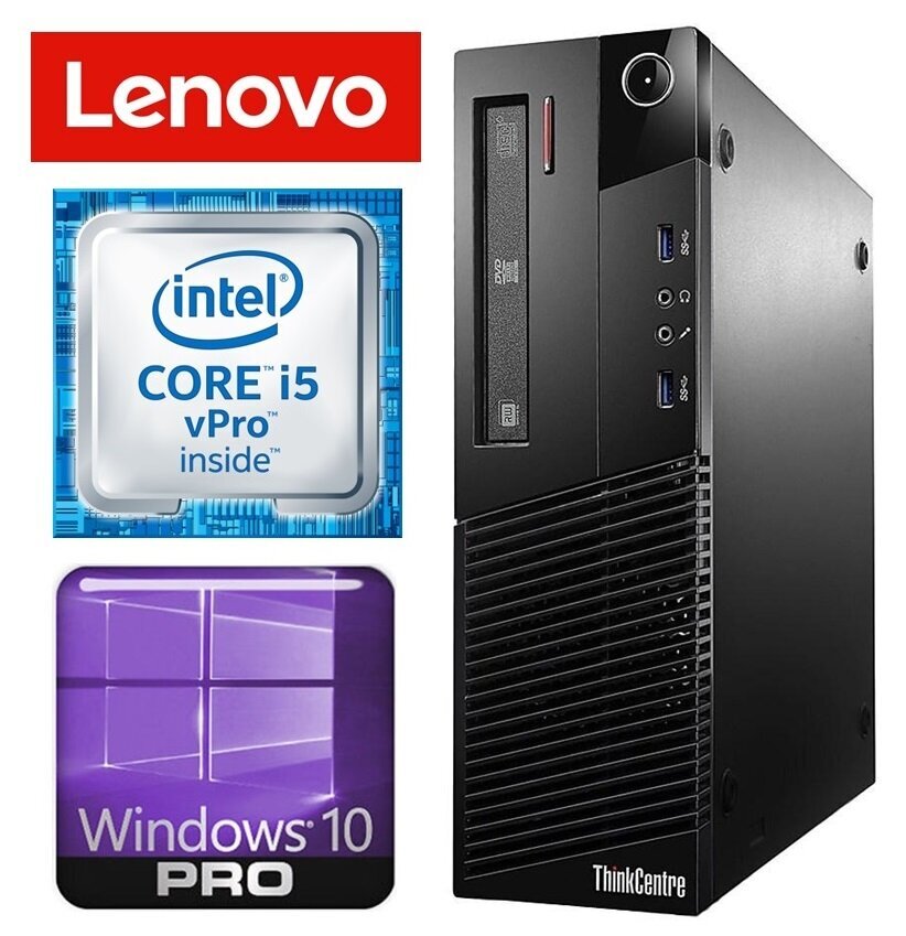 Lenovo M83 SFF i5-4460 32GB 120SSD WIN10PRO/W7P kaina ir informacija | Stacionarūs kompiuteriai | pigu.lt