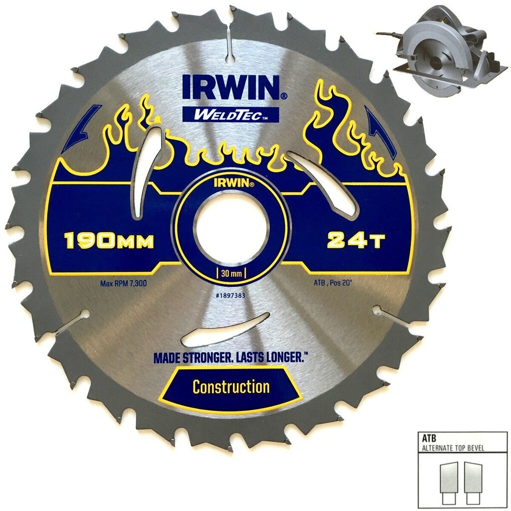 Pjovimo diskas Weldtec, 235x30(20)x40T 2,4 mm ATB цена и информация | Mechaniniai įrankiai | pigu.lt