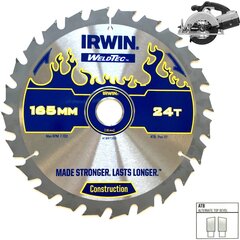 Pjovimo diskas Irwin Cordless, 165mm kaina ir informacija | Mechaniniai įrankiai | pigu.lt