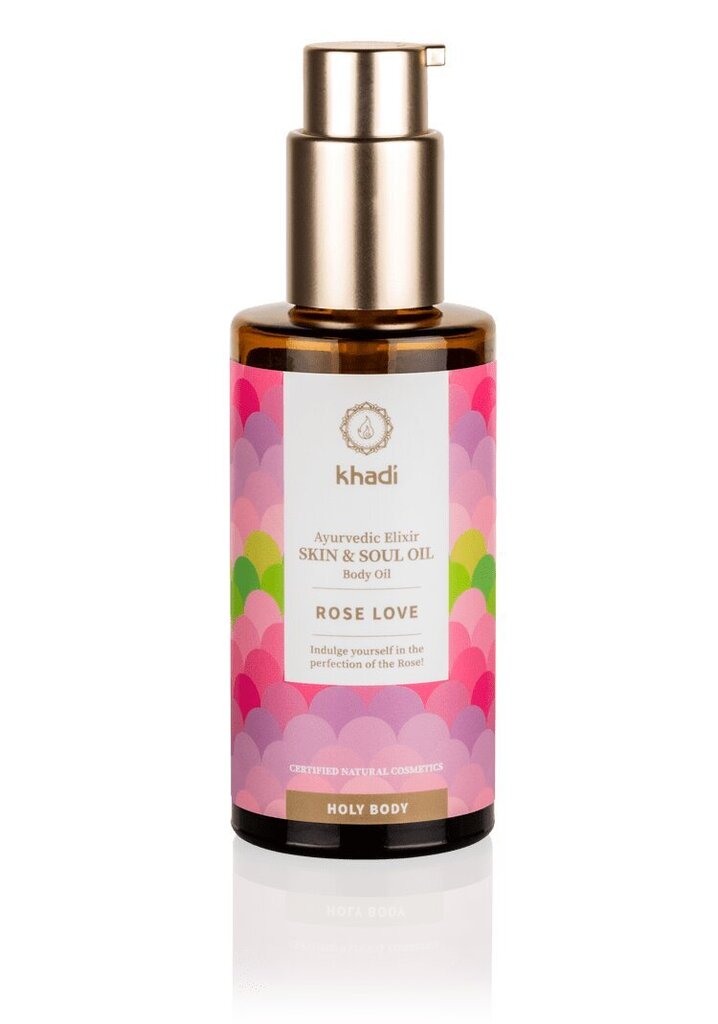 Kūno ir veido odos aliejus Khadi Rose Love Beauty Elixir, 100 ml kaina ir informacija | Kūno kremai, losjonai | pigu.lt