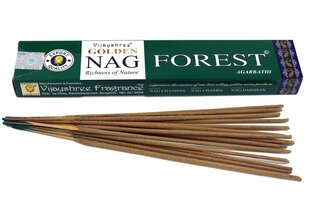 Smilkalų lazdelės Vijayshree Golden Nag Forest, 15 g kaina ir informacija | Namų kvapai | pigu.lt