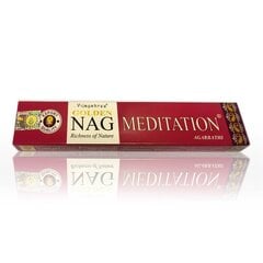 Smilkalų lazdelės „Vijayshree Golden Nag Meditation“, 15 g kaina ir informacija | Namų kvapai | pigu.lt