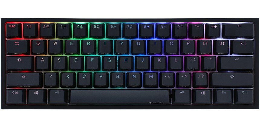 Ducky ONE 2 Mini RGB mechaninė klaviatūra | US, Black Switch kaina ir informacija | Klaviatūros | pigu.lt