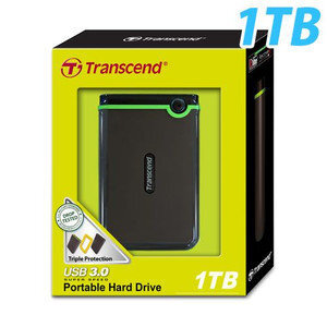 Transcend StoreJet 25M3 1TB 2,5" USB 3.0 kaina ir informacija | Išoriniai kietieji diskai (SSD, HDD) | pigu.lt