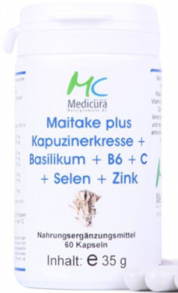 Maisto papildas Medicura Maitake, N60 kaina ir informacija | Vitaminai, maisto papildai, preparatai gerai savijautai | pigu.lt