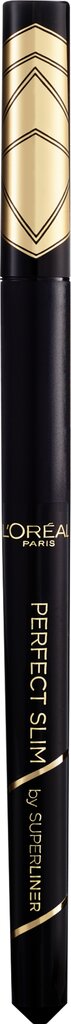 Akių apvadas L'Oreal Paris Perfect Slim, 01 Intense Black, 0.6 ml цена и информация | Akių šešėliai, pieštukai, blakstienų tušai, serumai | pigu.lt